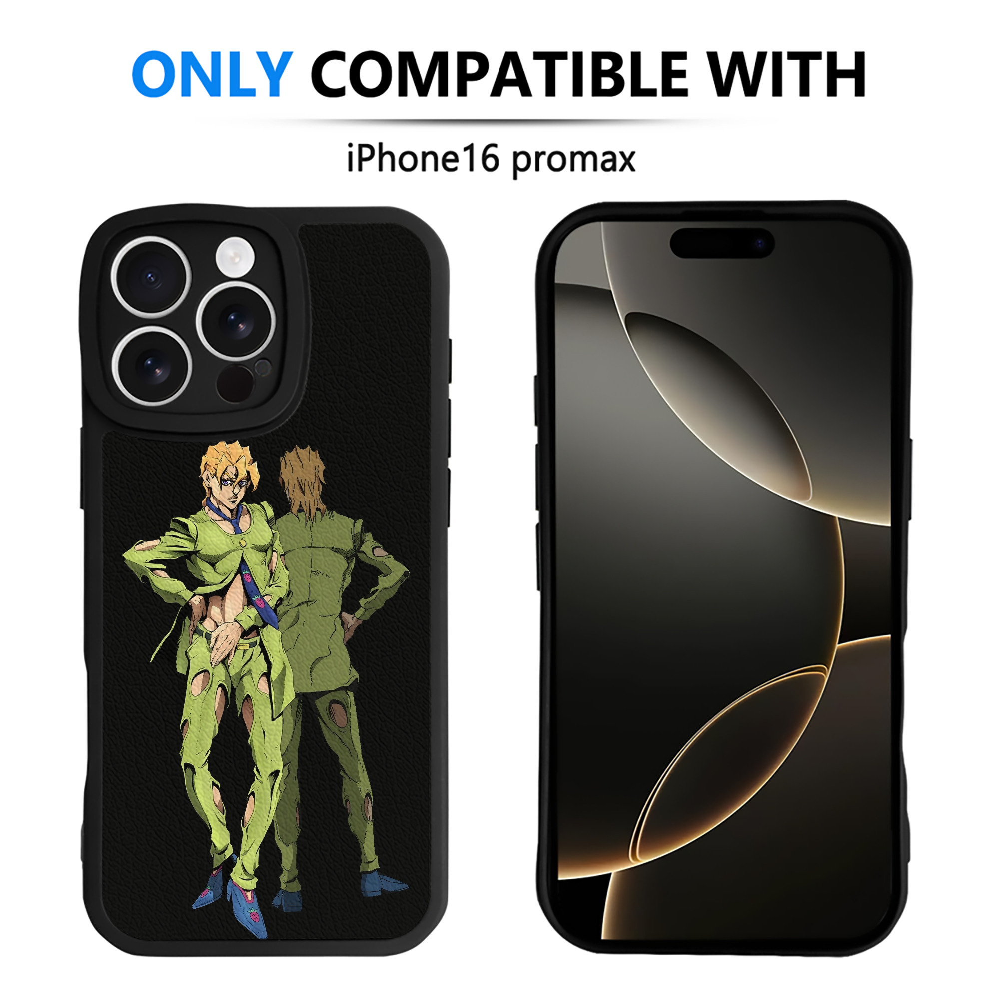 （画像用） ジョジョの奇妙な冒険 パンナコッタ?フー JoJo's Bizarre Adventure Pannacotta Fugo 【iPhone 16シリーズ対応】シリコンスマホケース（レザー調） 材質：シリコン